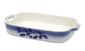 Mísa zapékací hranatá s uchy  -velká Blue Cherry  3011200