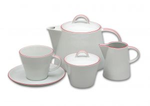 Čajová souprava Tom 2996500 červená linka