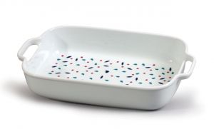 Mísa zapékací hranatá s uchy střední - 29423IE Kapky