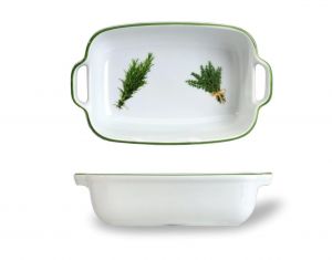 Mísa zapékací hranatá s uchy malá - Bylinky